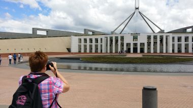 Mel Taking Picture of the Parliament Building