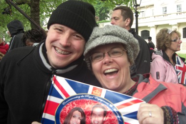 Mr and Mrs Rice at the Royal Wedding