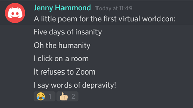 Jenny Hammond Poem (from Discord chat)