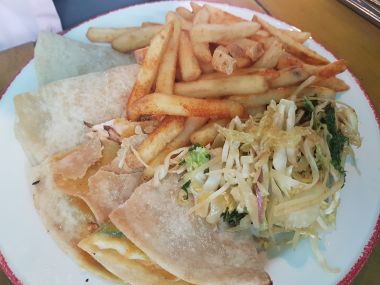 Roti-Dilla Chicken with Chips