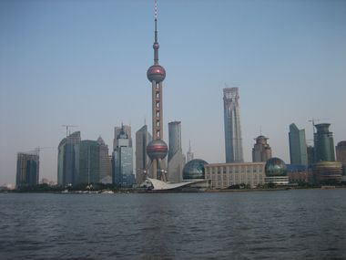 View of the Pearl Tower from the Bund