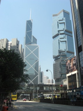 Lippo Towers on Right, Bank of China on Left