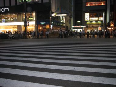 Street Crossing in Ginza