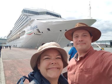 Me and My Wife on Our First Cruise