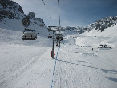 Going up the Les Lanches Lift