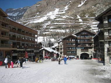 The Centre of the Village at the bottom of the Solaise Express lift