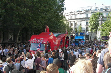 A Whole Parade Came In Advance of the Torch
