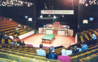 Inside the Cruicible during the World Snooker Championships