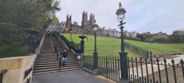 Playfair Steps Leading up to Old Town from Princes Street Playfair Steps Leading up to Old Town from Princes Street