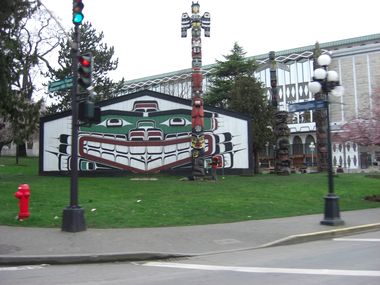 Traditional Native Potlach Outside Museum